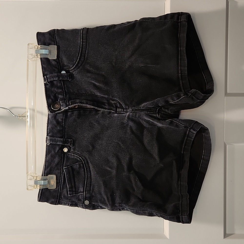 Black Jean Shorts